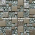 Mosaïque en mosaïque en métal en acier inoxydable en verre mélangé (SM208)